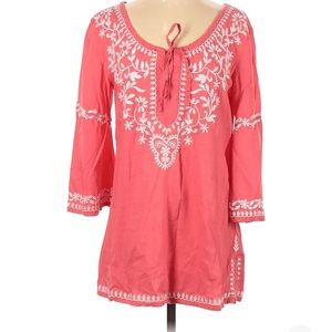 Peppermint Bay tunic 3/4 sleeve pink
